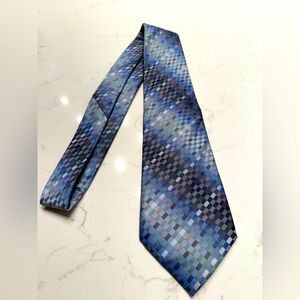 Blue Checkered Men's Tie